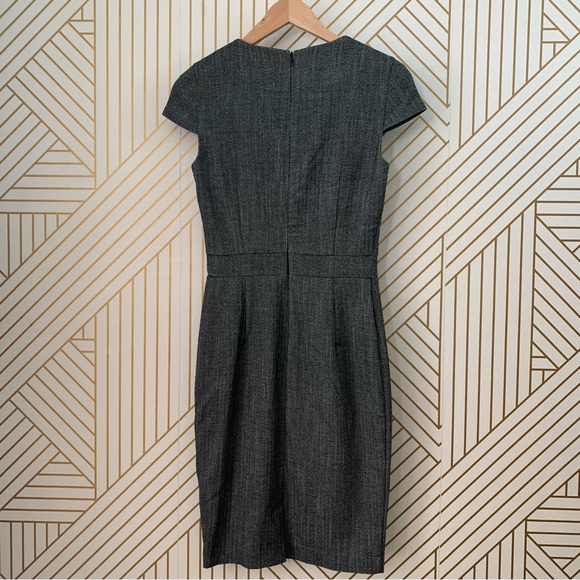 H&M cap neck scoop neck Tweed pencil skirt Sheath Dress size 2 - Picture 6 of 8